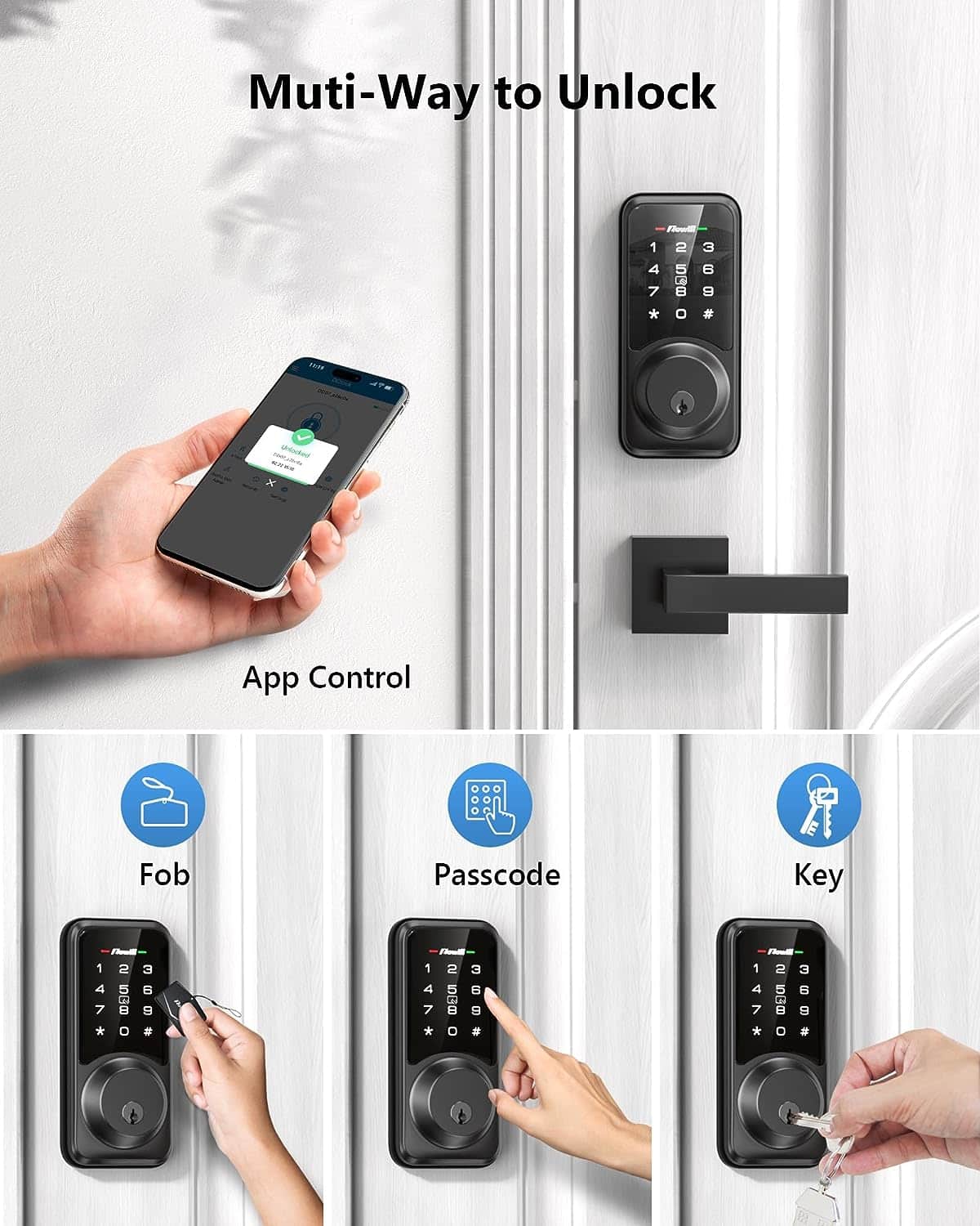 Zowill Smart Front Door Lock Set with APP Control - Keyless Entry Door Lock Deadbolt with Handle: A Comprehensive Review