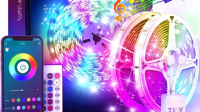 Illuminate Your Space with the 100ft Bluetooth LED Strip Lights by TJOY