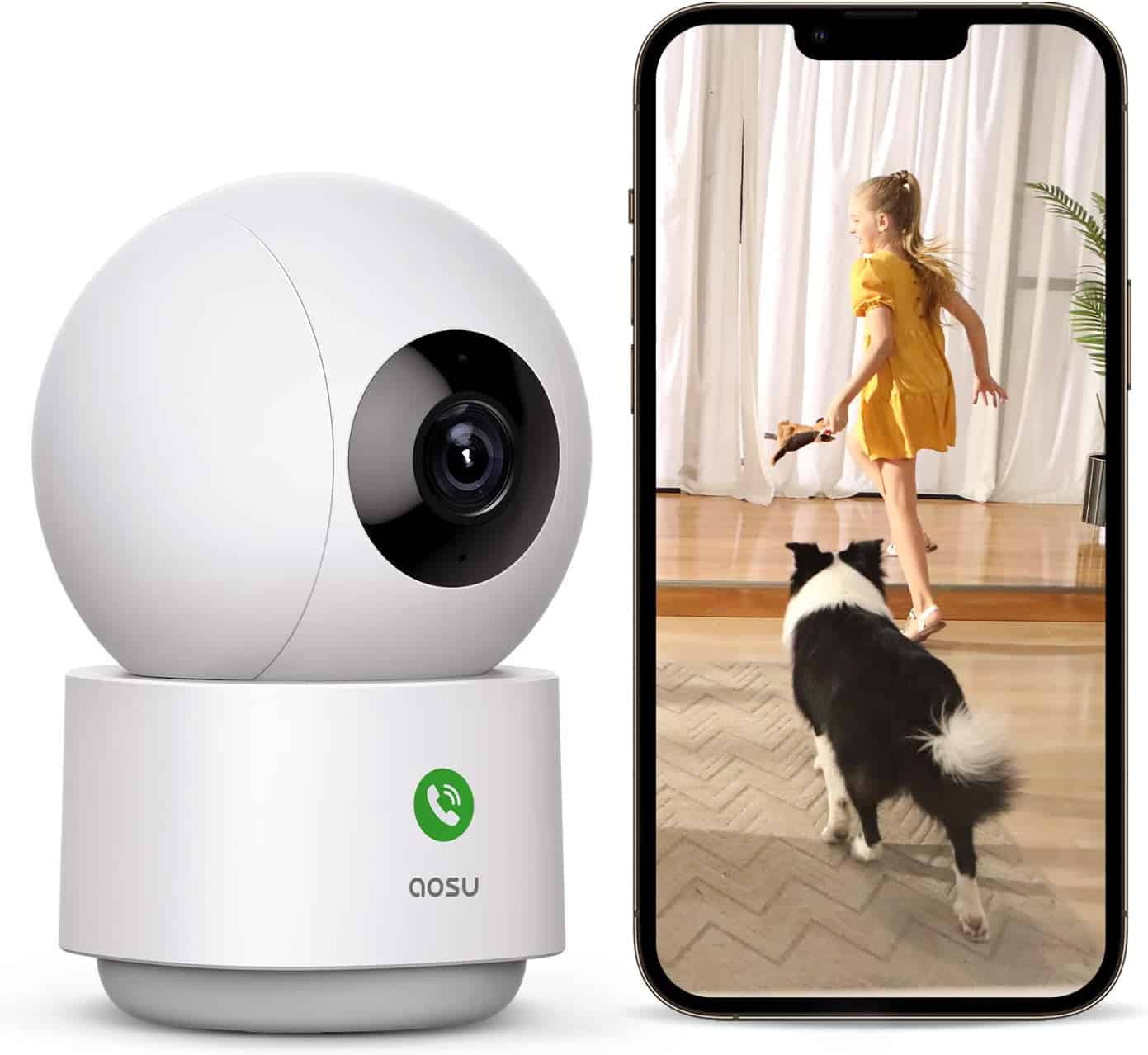 2K Indoor, aosu Baby Monitor Pet Camera 360-Degree Review