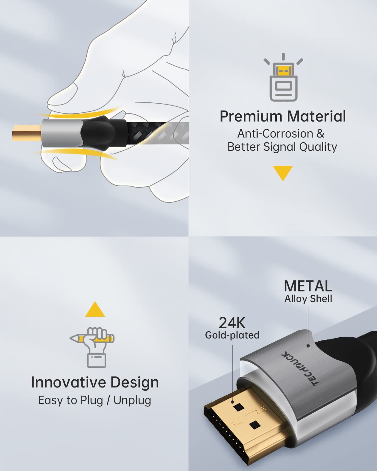 TechDuck 8K HDMI 2.1 Cable: The Ultimate Gaming and Home Cinema Experience