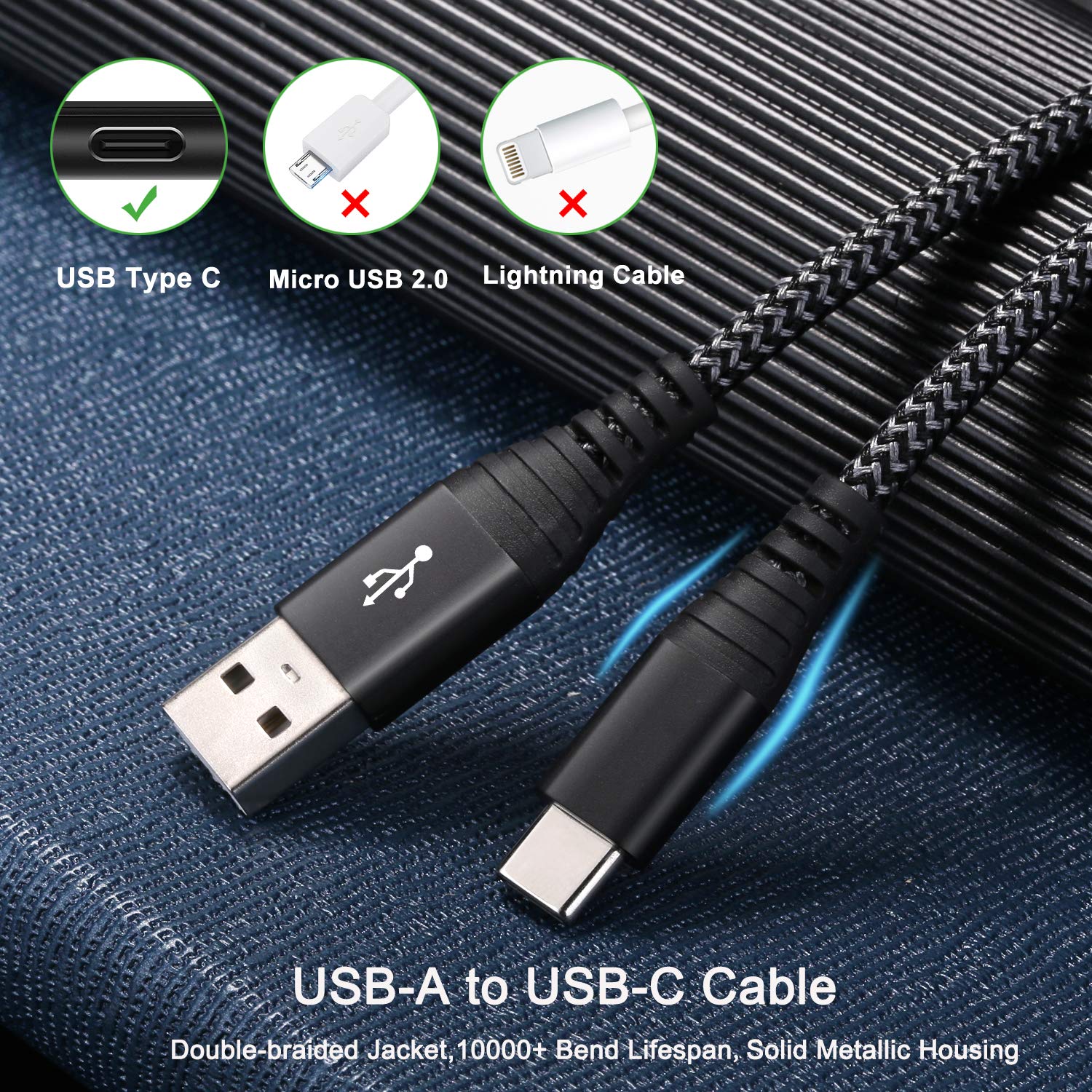 Besgoods USB Type C Charger Cable: Fast Charging and Durability in Vibrant Colors