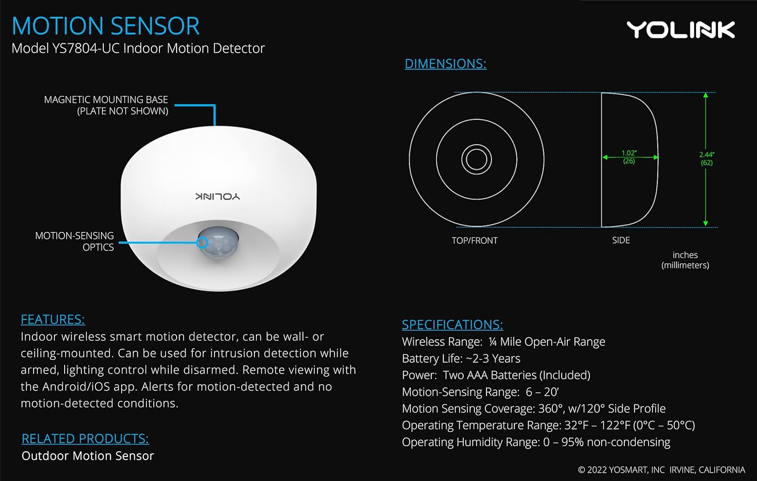 YoLink LoRa 1/4 Mile Wireless Range Smart Motion Detector: A Comprehensive Review