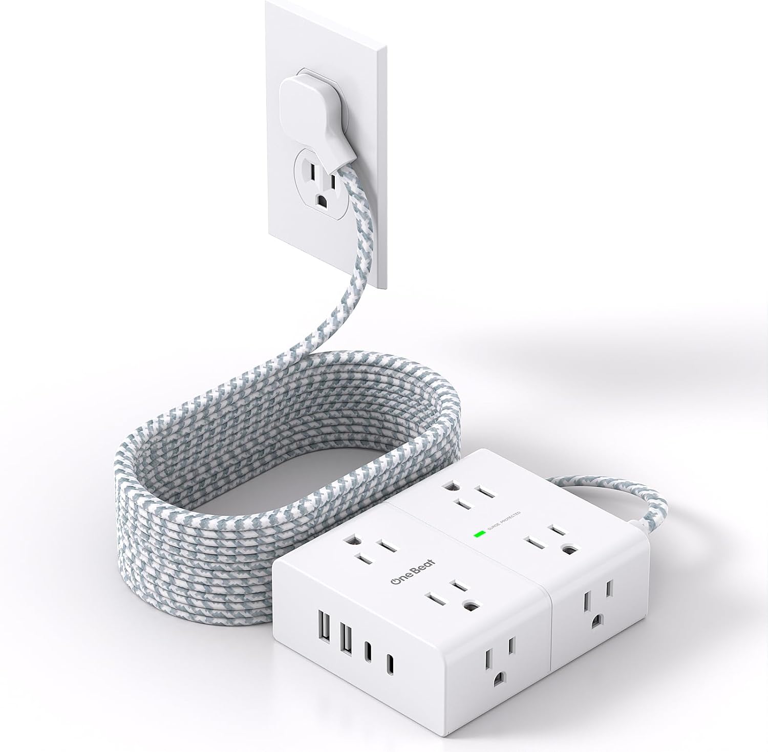 Revolutionary Power Solution: A Comprehensive Review of One Beat’s Surge Protector Power Strip with 15 Ft Cord and Multiple Outlets