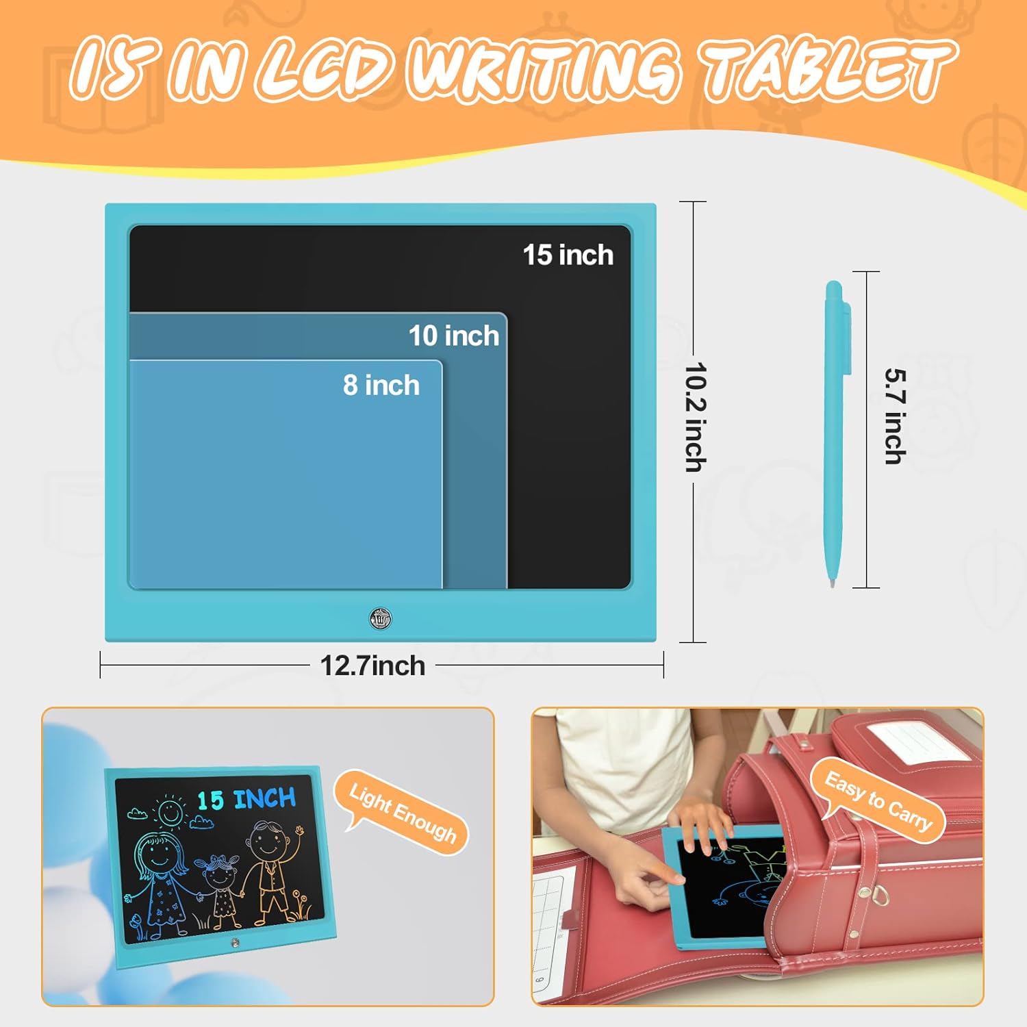 LCD Writing Tablet for Kids 15 Inch: The Perfect Educational Toy for Creative Fun