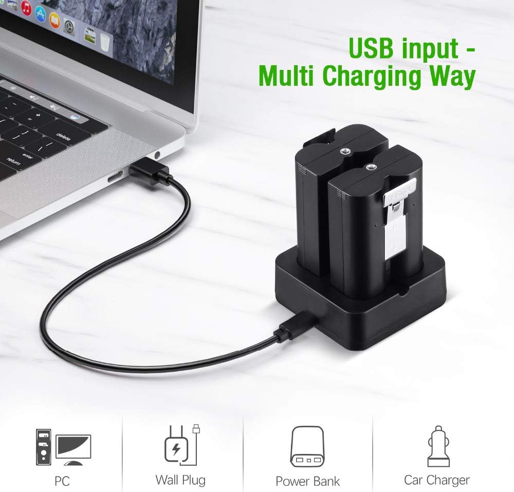 Upgrade Your Ring Devices with Charging Station and 2 Packs Rechargeable 3.65V Lithium-Ion Battery
